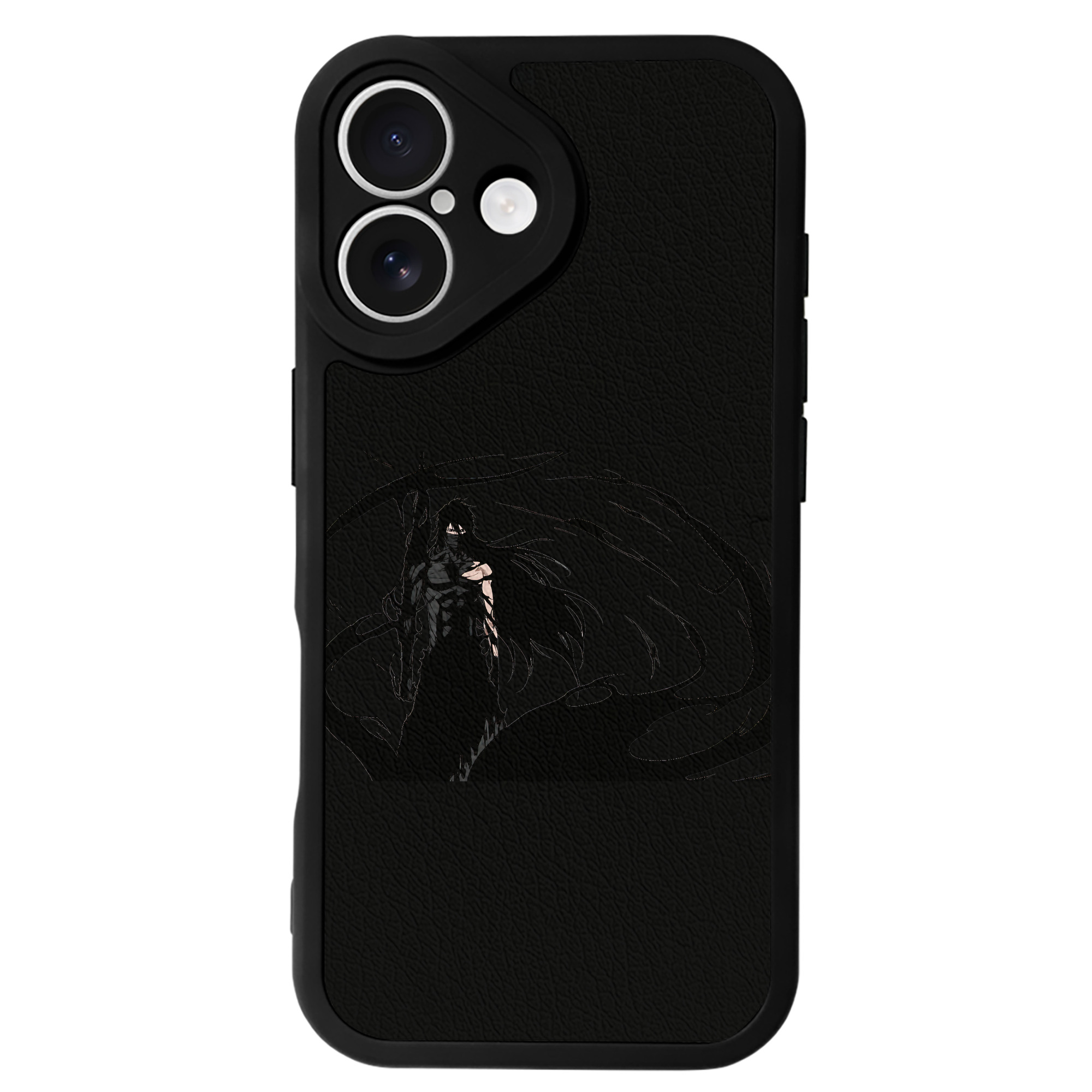 ブリーチ 黒崎一護（くろさき いちご）BLEACH Kurosaki Ichigo 【iPhone 16シリーズ対応】シリコンスマホケース（レザー調） 材質：シリコン